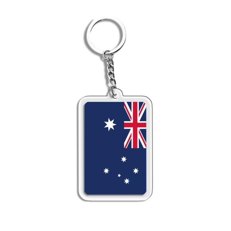1PC Acrylic Fashion Key Holders Charm Keyring Gifts Car Decor Flag Key Chain Flag Key Chains Flags Bag Pendants