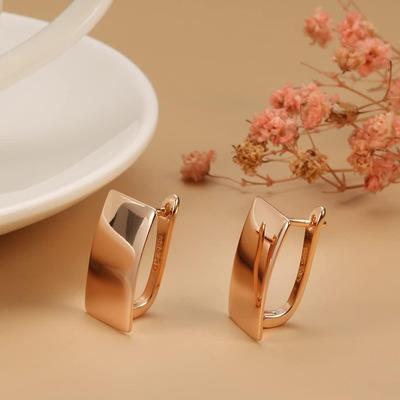 Shining Diva Fashion 18k Rose Gold Plated Latest Stylish Copper Zircon Earrings for Women and Girls