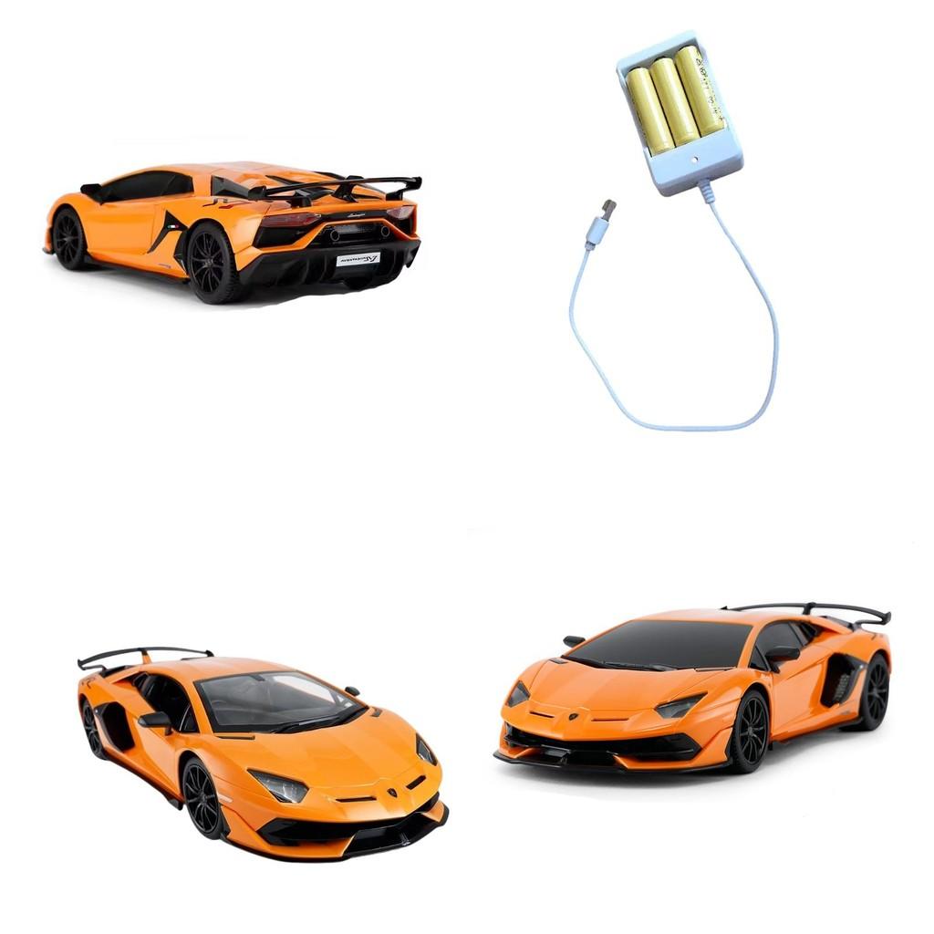 Lamborghini Remote Control Toy Car Rechargeable Kids' Gift Orange Color Play Vehicle
