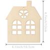 House-Shaped Wooden Pendant: Blank Wood Slice for Christmas, Valentine's, Thanksgiving, or Birthday Party Decoration