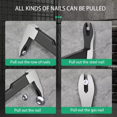Tragbarer Nagelzieher Katzenpfote Nagelentferner Multifunktionales Brecheisen Werkzeug Stahl Nagelzieher für Zuhause Holzbearbeitungswerkzeuge Neu