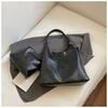 Large Capacity Tote Bag Women's 2025 New Retro Trend Fashion Simple Casual Versatile Shoulder Bag