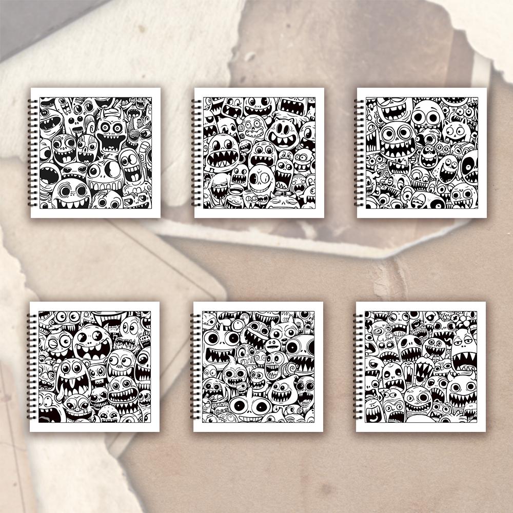 1pc Adult Spiral Coloring Book - 30 Sheets, 8.26x 8.26, 100gsm Thick Paper, Christmas Gift, Back to School Gift,Halloween Gift