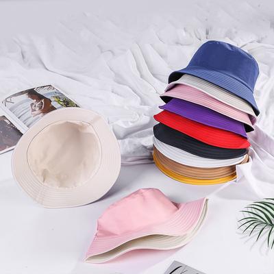 Casquette de port double face, chapeau de seau de couleur unie pour hommes et femmes, chapeau de soleil réversible, chapeau de pêcheur d'été, casquette Panama, pêche au soleil Gorros