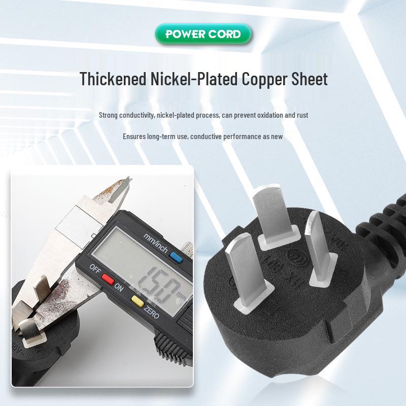 Three-Pin Clover-Shape Copper Power Cord for Appliances