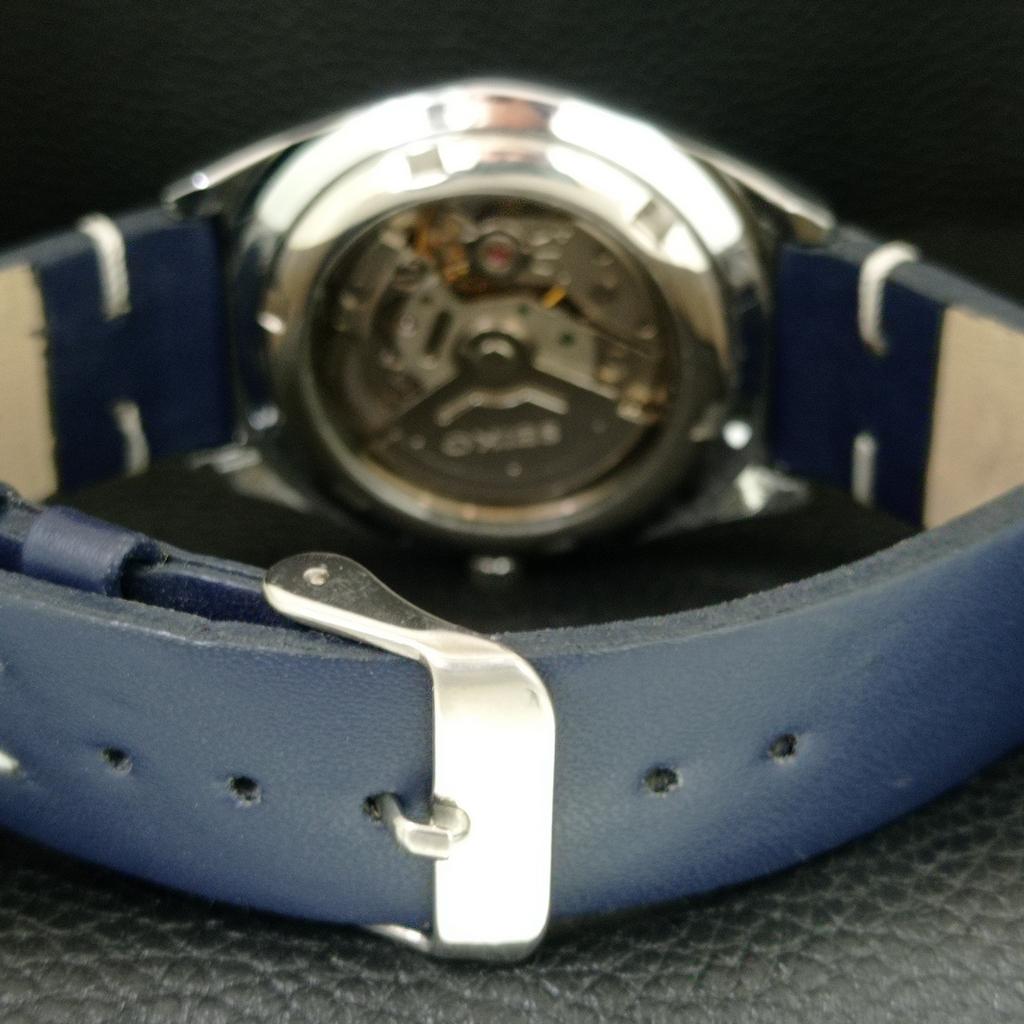 VINTAGE REFURBISHED SEIKO 5 AUTOMATIC 6309A JAPAN MENS BLUE DIAL WATCH a444461-1