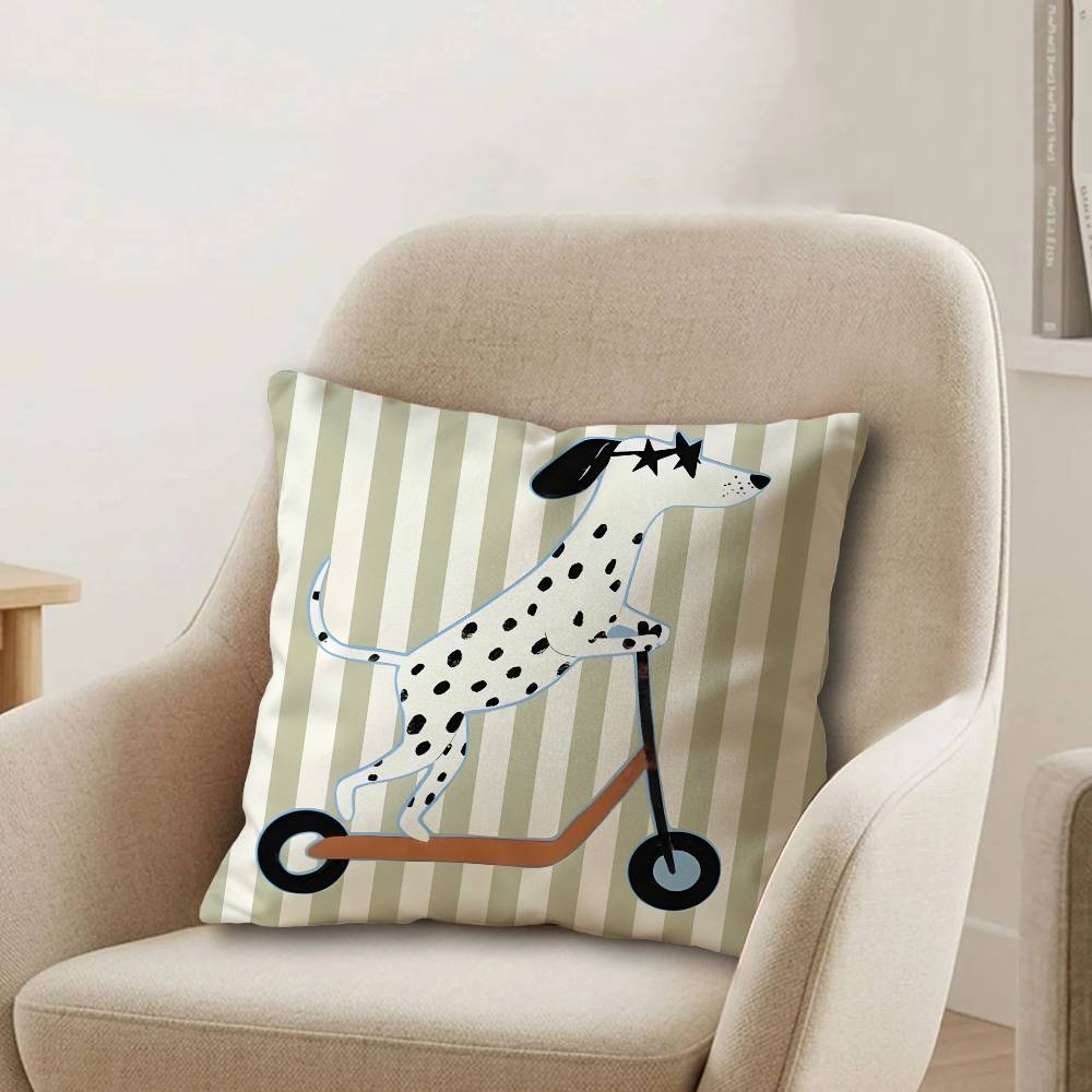 Fodera per Cuscino Animali con Sfondo a Strisce Cuscino Decorativo Divano Decorazione Casa fodere per cuscini