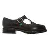 Kickers Girls Lach Leather T-Bar Low Block Heel School Shoes