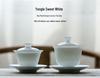 Customizable Handmade Sancai Gaiwan White Ceramic Tea Bowl - Thin-walled Kung Fu Tea Set