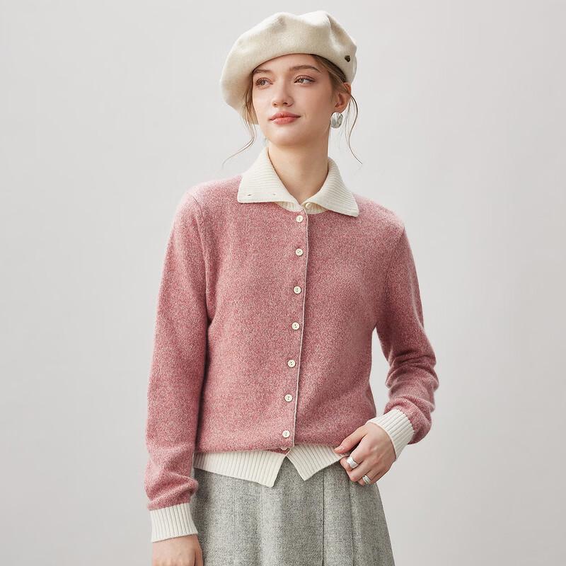 Kemengboka Women's 100% Cashmere Thickened Turtleneck Cardigan