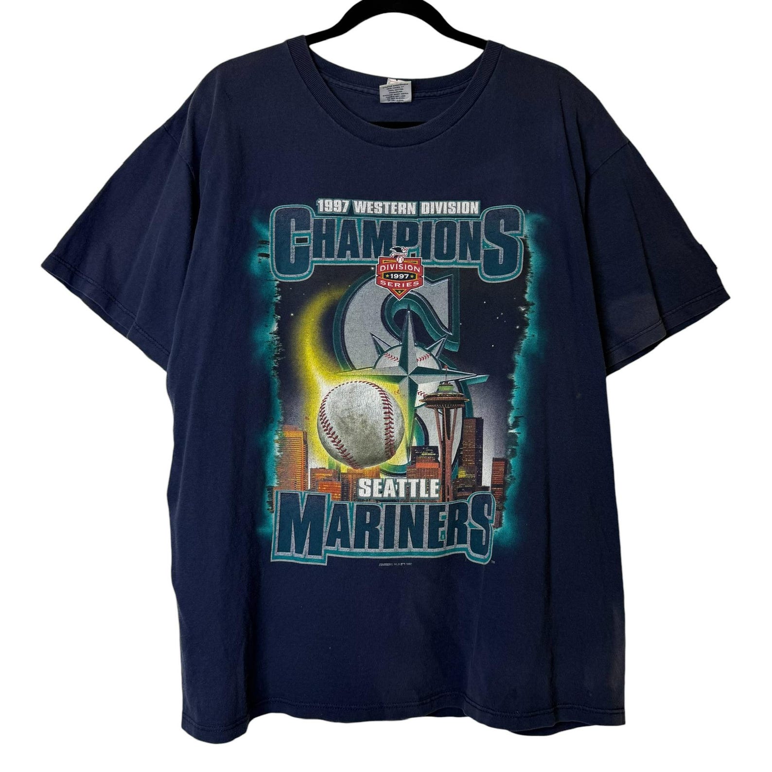 1997 Seattle Mariners Skyline T shirt Sz L (B641) 2XL