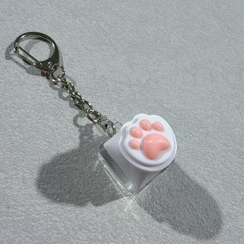 Bread Keycap Stress Relief Clicker Keychain Mechanical Keyboard Button Decompress Fingertip Keyring A2