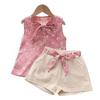 Nuovi vestiti estivi per bambine, gilet senza maniche, pantaloncini, 2 pezzi/set, abbigliamento per bambini, moda infantile, costume, tute per bambini