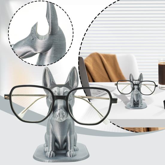Yousheng Dog Glasses Holder Eyeglass Display Stand Animal Figurine Statue Desktop Decoration Sunglasses Eyewear Keeper Spectacle Display Rack