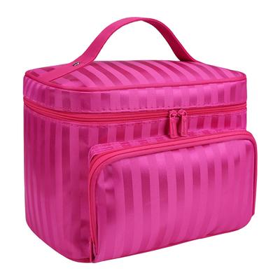 Borsa cosmetica professionale Borsa per il trucco Borsa da viaggio Organizer Custodia per la bellezza Necessario Scatola per il trucco Rosa