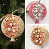 Sparkling Foam Ornaments Handmade Glitter Christmas Tree Pendant, Imitation Pearls Pomegranate Shaped Decorative Wedding Table Centerpieces