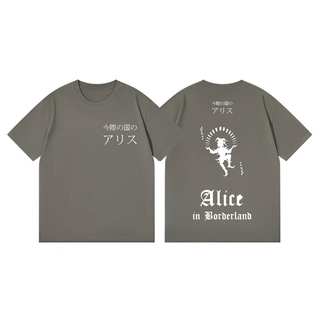 TV-Serie Alice in Borderland Print T-Shirt Hohe Qualität Mode Übergroße T-Shirts Herren Damen Lässig Baumwolle Kurzarm T-Shirt
