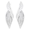 1 Pair Twisted Leaf Earrings Geometric Exaggerate Elegant Shiny Metal Hypoallergenic Women Girls Earrings Fashion Jewelry Accessories Gift