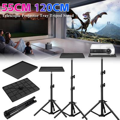 Univerzální stojanový podnos pro projektor 55CM 120CM Nastavitelný teleskopický stativ pro živé vysílání Podpora kamery Držák na notebook