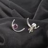 Amethyst Gemstone 925 Silver Ethnic Stud Engagement Gift Butterfly New Earrings EE-145-9