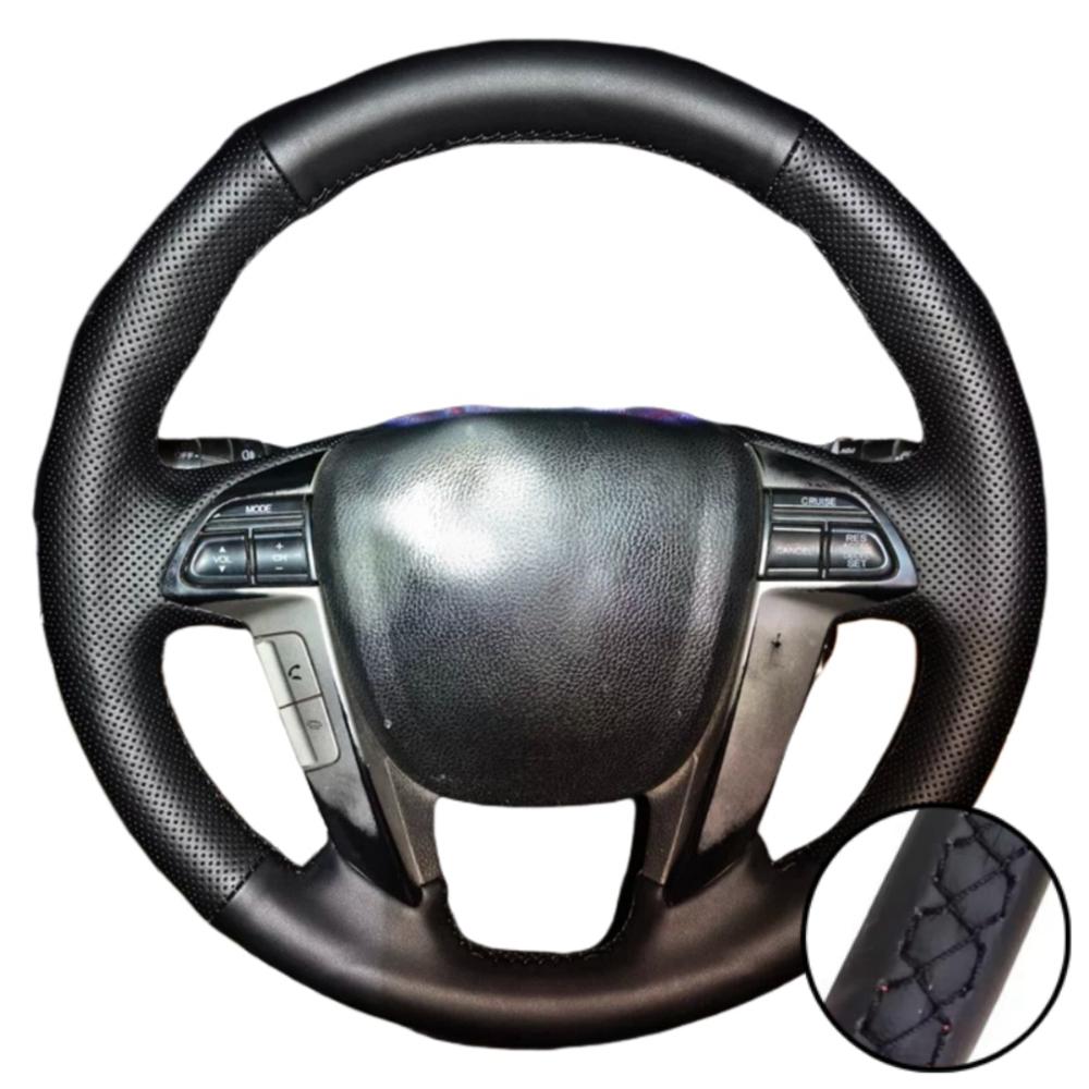 Hand Stitched Perforated Microfiber Leather Odyssey Pilot Steering Wheel Cover For Honda Accord 8 Car Interior Accessories