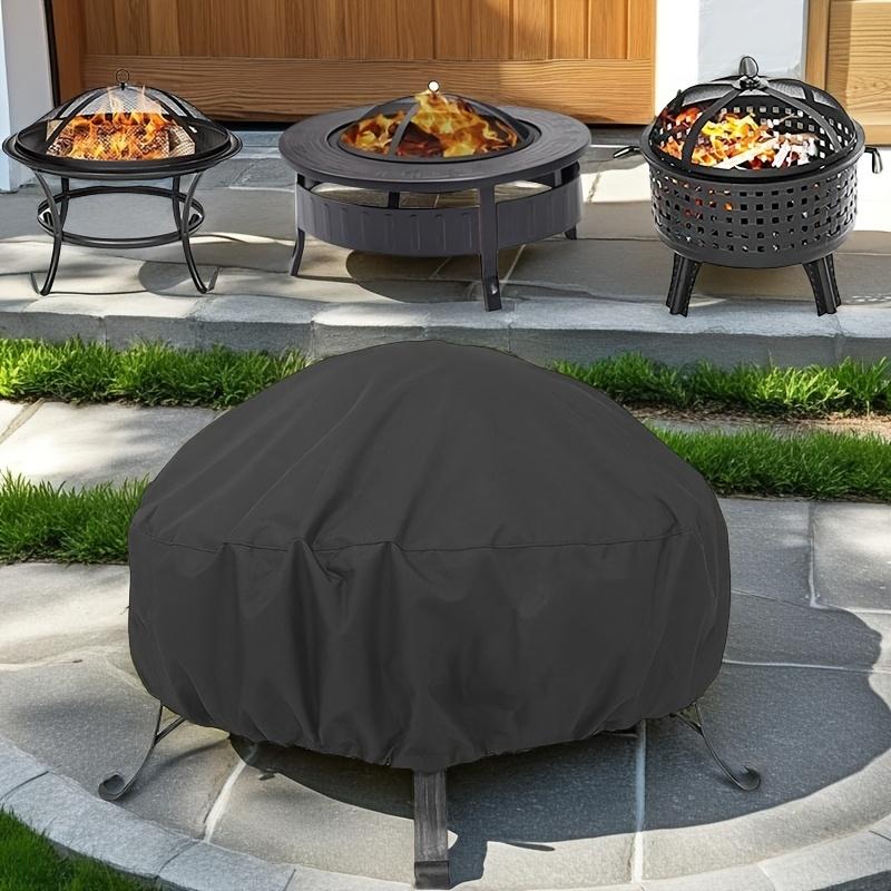 Fire Pit Cover for Outdoor Use, Round Heavy Duty BBQ Cover Waterproof, Patio Fireplace Cover