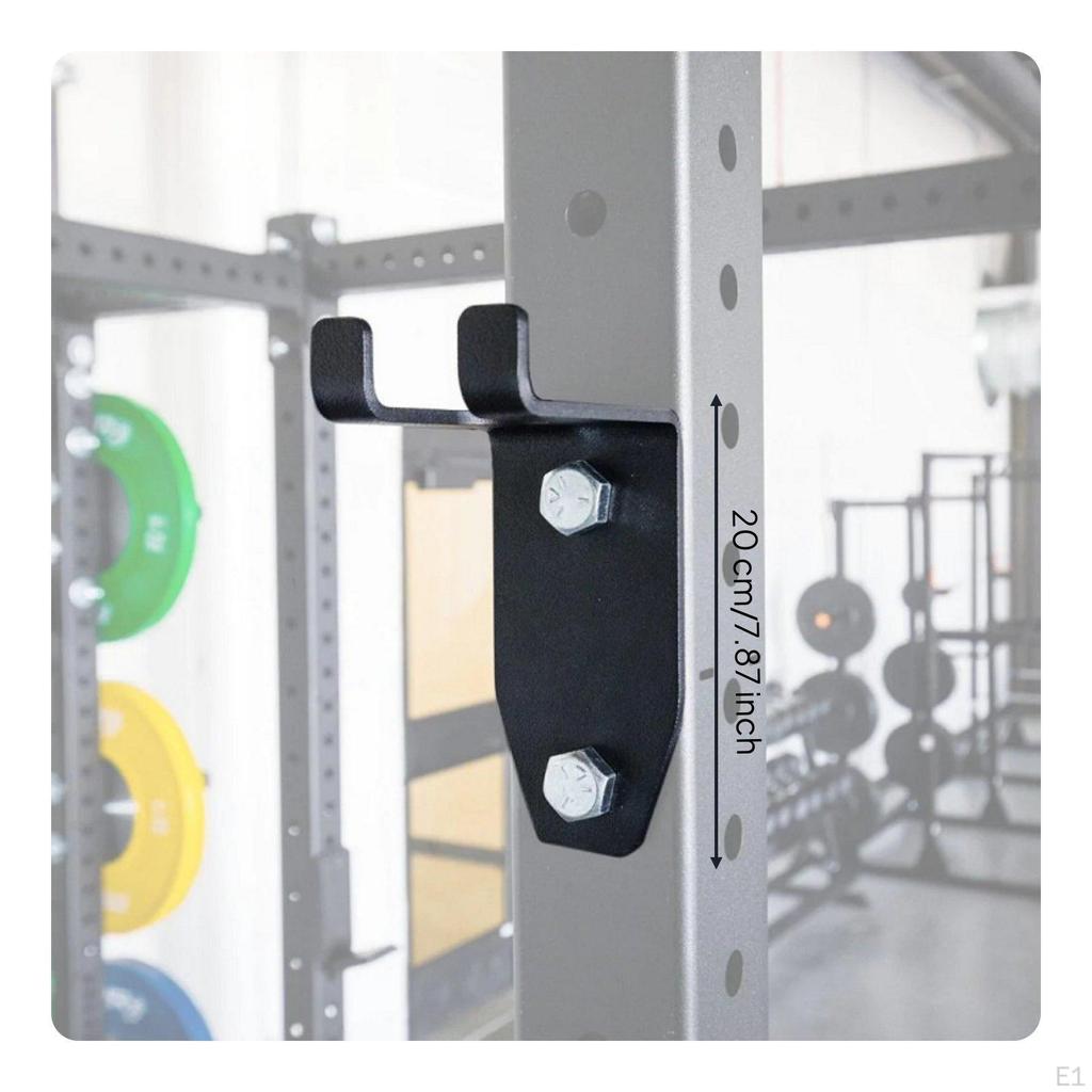 Rack Bar Hook Universal Fit Strength Barbell Storage Attachment SpaceSaving Design Vertical