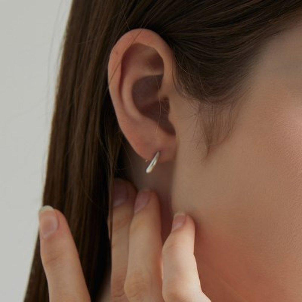925 silver water drop hoop earrings