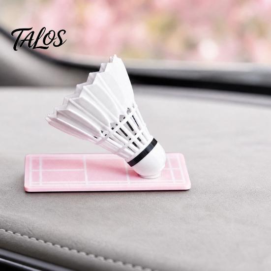 Talos Rotating Car Badminton Ornament with Swivel Mechanism, Shuttlecock Dashboard Decoration for Interior, Gift Sports Lovers
