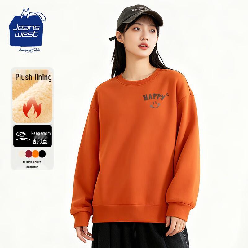 

JEANSWEST CLUB Women s Lambswool Fleece Round Neck Sweatshirt 2XL