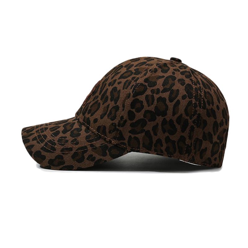 Leopard Print Baseball Cap Unisex Sun Hat Outdoor Sunscreen Cap Letter Embroidered Cap