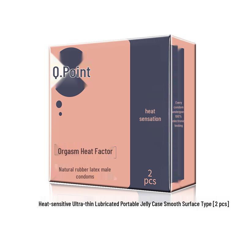 Q Point Thorn Set: Erotic Couples' Condoms with Large Particles, 2pcs/pack
