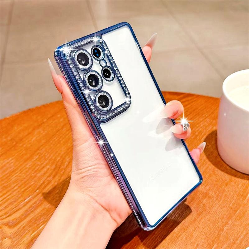 Glitter Diamant Etui for Samsung Galaxy S25 Edge S23 Ultra S24 FE A56 A36 A26 A16 A55 A35 A25 A15 A54 A34 A14 Deksel iPhone 16 15 Pro Max 14 Plus 13 12
