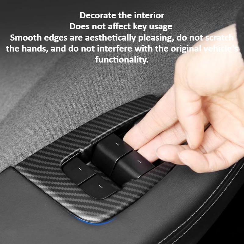 For Tesla Model Y Launch/Juniper 2026+ Window Glass Lift Button Sticker Trim Panel Switch Cover Decorative Auto Car Accessories