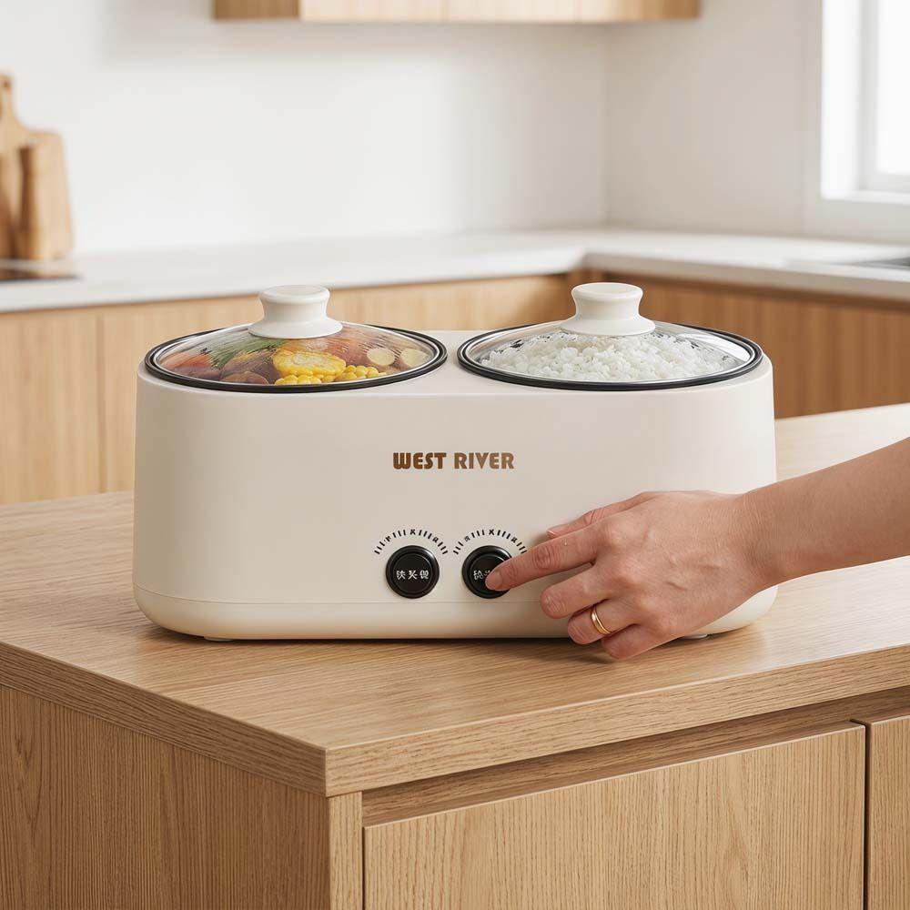 Multi-Functional Double-bile Rice Cooker Automatic Insulation Non-stick Hot Pot Home Kitchen
