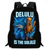 Portable Italian Brainrot Backpack Shoulders Bag Large Capacity Cartoon School Bag Printed Tung Tung Saur Tralala Bag For Kid