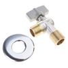 Brass Turn Shutoff Valves 1/2" Connection Heavy Duty Angle Stops Valves Quick Fixing for Water Heater & Sink Faucet