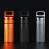 Aluminum Alloy Airtight Pill Container Bottle Portable Outdoor Edc Single Chamber Capsule Holder Waterproof Medicine Case Box