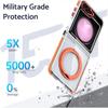 360° drehbarer Ringhalter Magnetische Handyhülle Handyhülle für Samsung Galaxy Z Flip 6 Flip6 5G Transparente stoßfeste Hülle