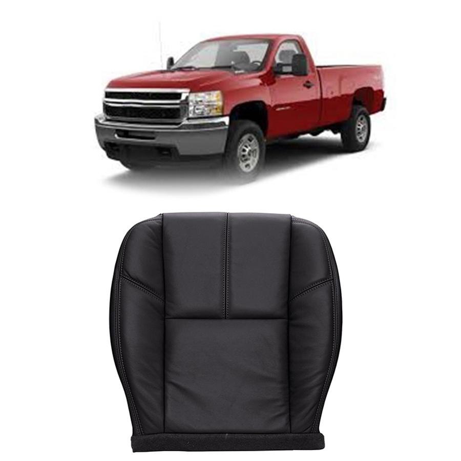 For 2007-14 Chevy Silverado 1500 2500 HD Driver Bottom PU Leather Seat Cover Black