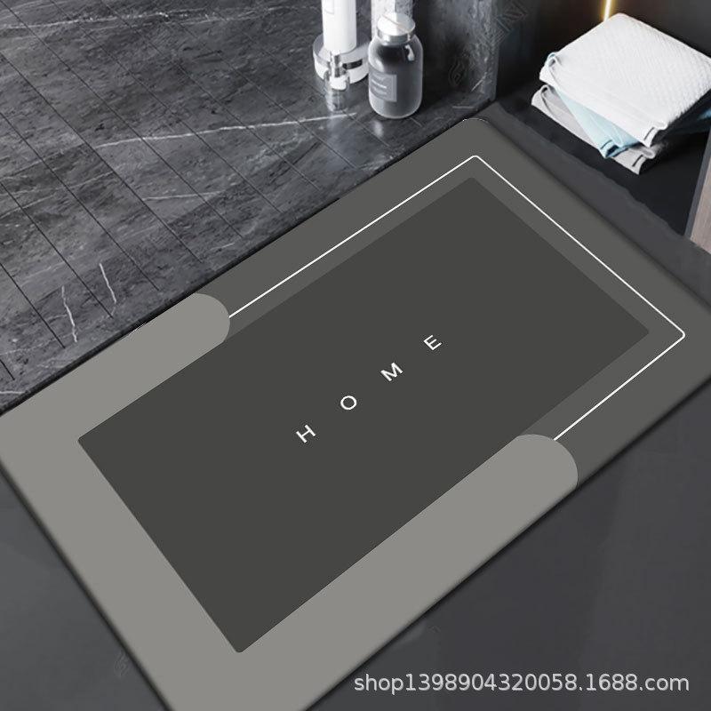 Soft Diatom Mud Absorbent Mat Bathroom Floor Mat Non-Slip Toilet Floor Mat Bathroom Toilet Carpet Entrance Door