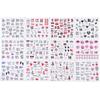 1 Set Valentines Liebesbrief Blume für Nägel Inschriften Nail Art Dekoration Nagel Wasser Aufkleber