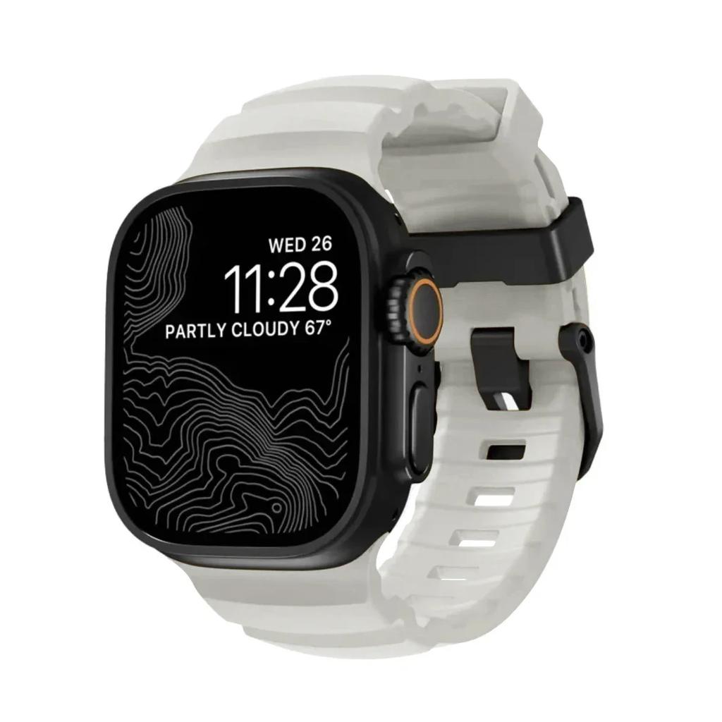 Szilikon szíj Apple Ultra 3 2 1 49MM-hez Sport szíj Iwatch Series 11 10 9 8 SE 3 46mm 45MM 41MM 44MM 42MM-hez Légáteresztő szíj