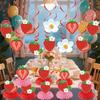 Kawaii Birthday Party Supplies Creative Strawberry Hanging Banners  Party Decoration