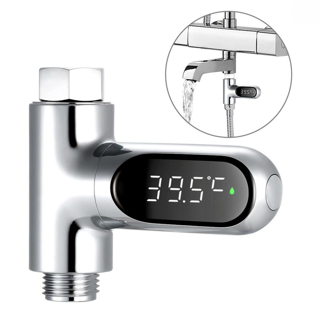 High Accuracy Shower Bathroom Accessory LED Display Water Meter Digital Shower Thermometer Bath Temperature Monitor