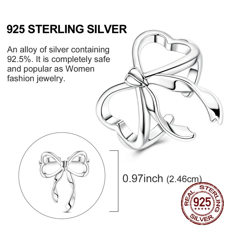 

925 Sterling Silver Belt Buckle Heart Open Ring Clear CZ Stones Adjustable Elegant Design Stackable Jewelry Gift for Women Girls resizable