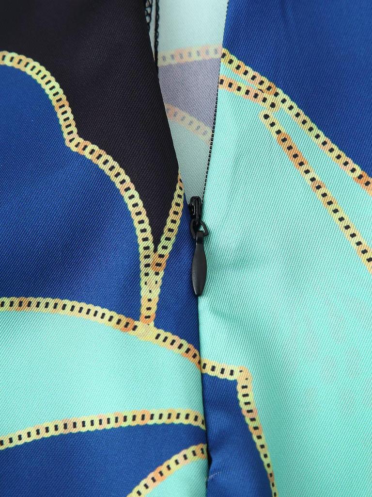 Rochie Slim de Damă Stil European și American de Primăvară 2025 din Satin Imprimat