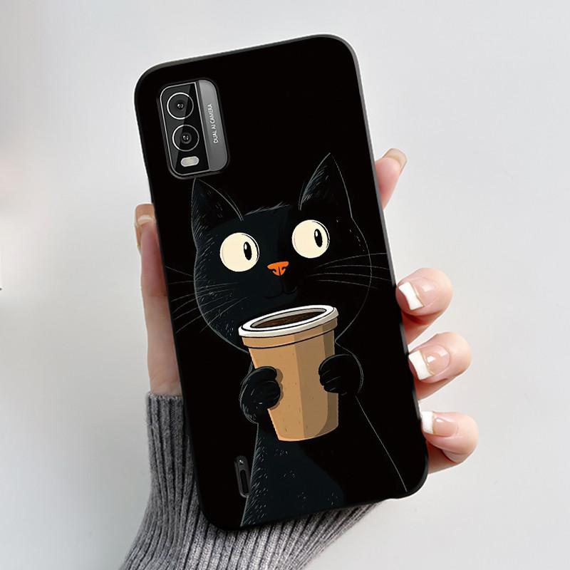 Phone Case for Nokia C210 C110 C300 Cases Luxury Dragon Cute Cool Boys Girls Black Soft TPU Protective Cover Shockproof Fundas