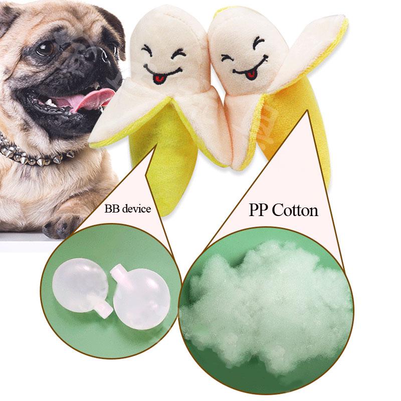 2026 Fruit Dog Toys Squeaker Plush Chew Toy for Small Dogs Training Perros Soft Squeeze Sound Cute Banana Watermelon Pet Accessories