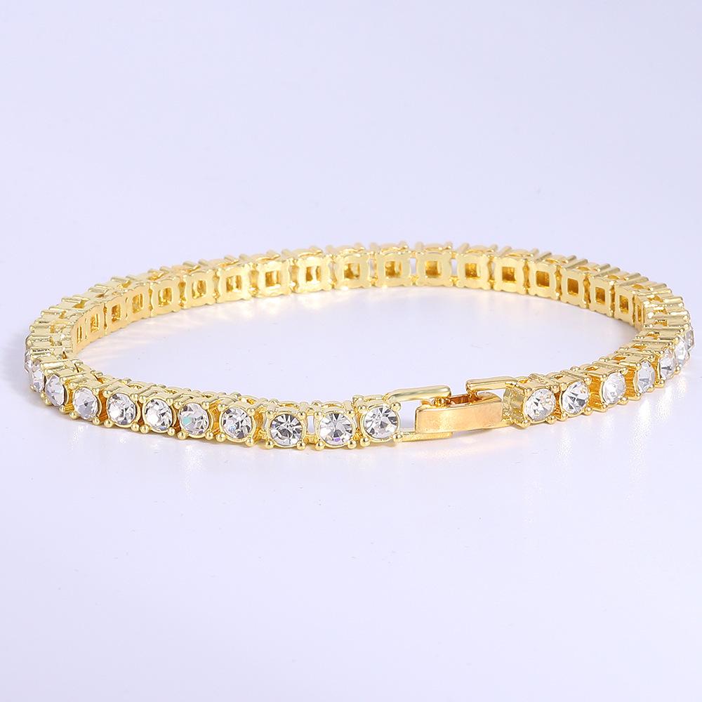 

Унисекс 4 мм Теннисная цепочка Хип-хоп ожерелье - Сплавные украшения для мужчин и женщин 30inch/75cm